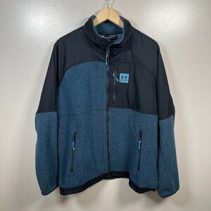 Under Armour Mens Mission Boucle Sherpa Swacket Jacket Size XL UA Full Zip Blue